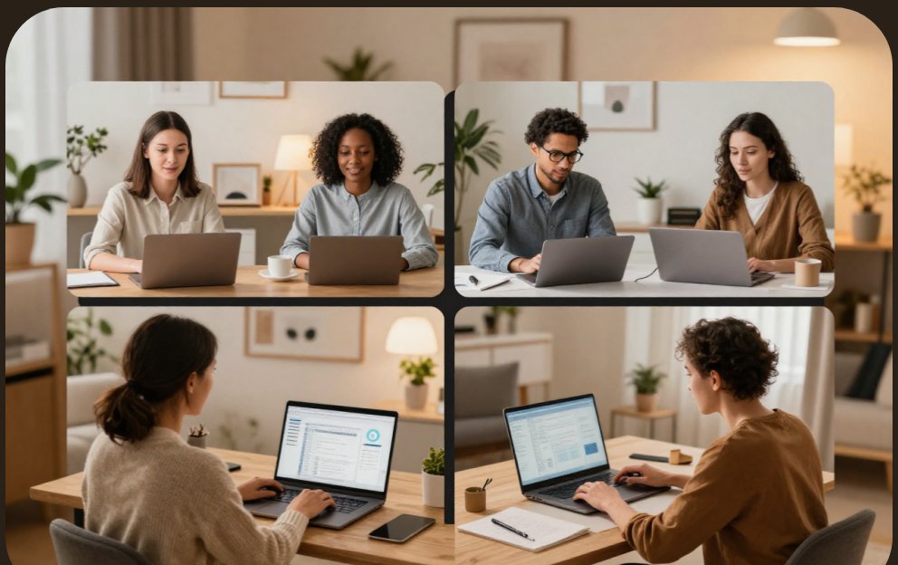 Gruppenformat: Videocall mit mehreren Teilnehmenden